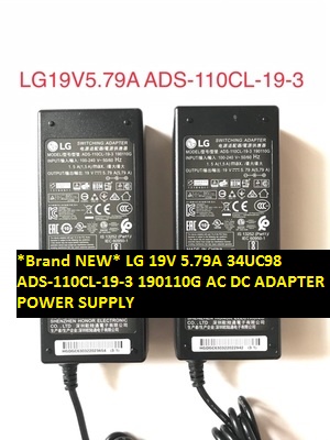 *Brand NEW*AC100-240V LG 34UC98 ADS-110CL-19-3 190110G 19V 5.79A AC DC ADAPTER POWER SUPPLY - Click Image to Close
